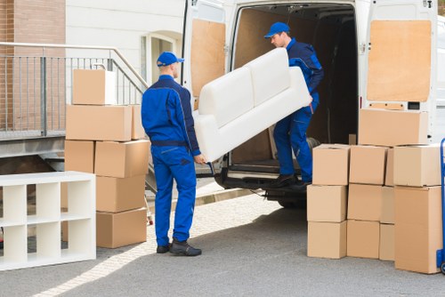 Prepared boxes and furniture for a man and van move in Tokyngton